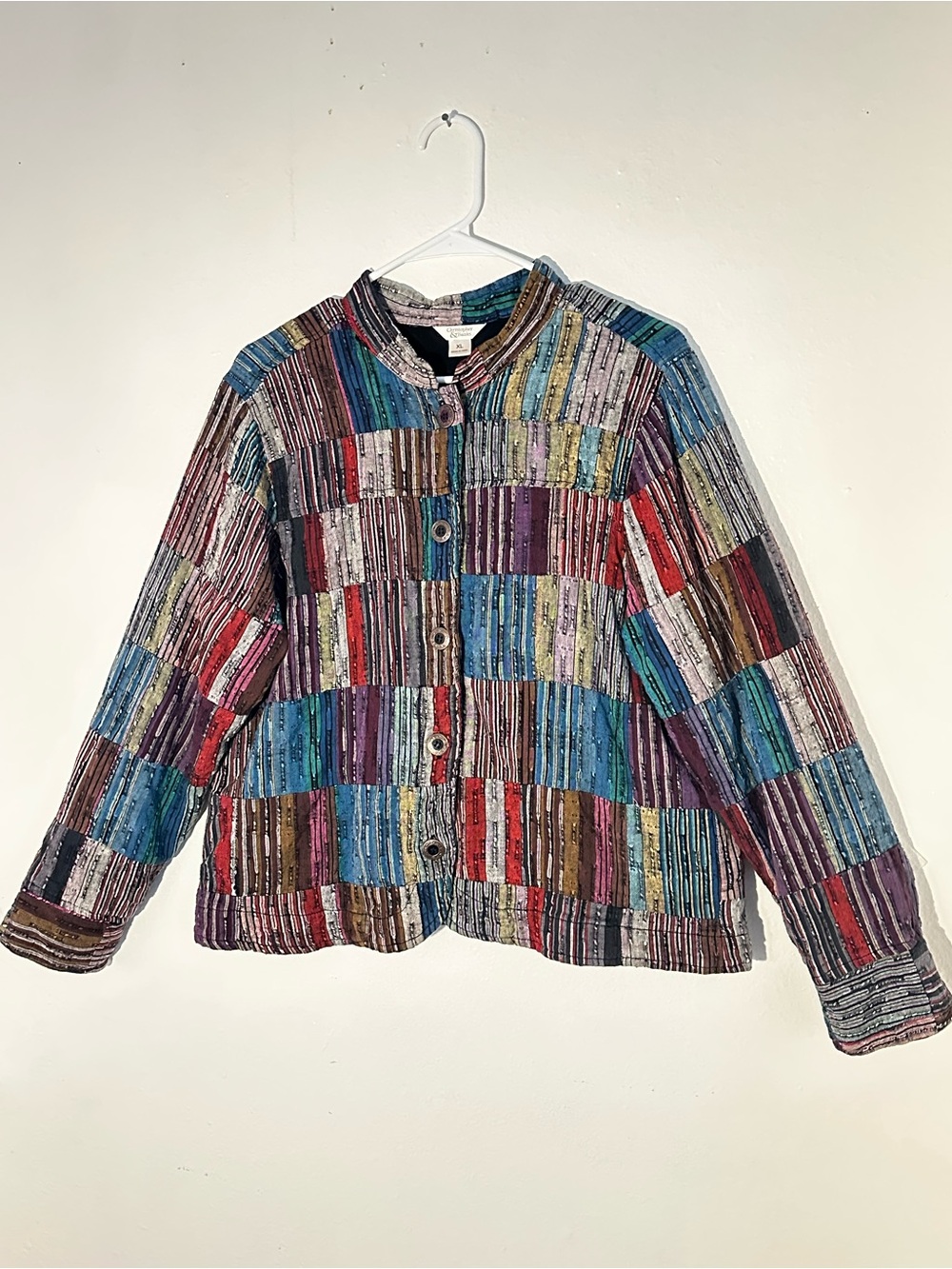 Christopher & Banks Patchwork Button-Front Jacket - Women